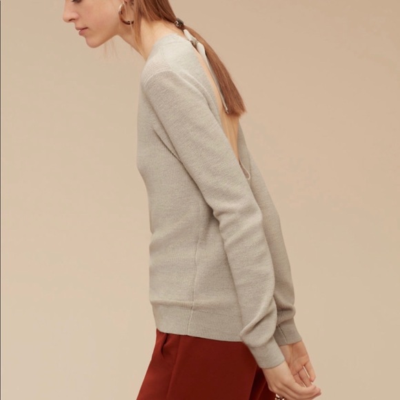 Wilfred (Black) Low Back Ribbon Tie Sweater - Picture 7 of 7